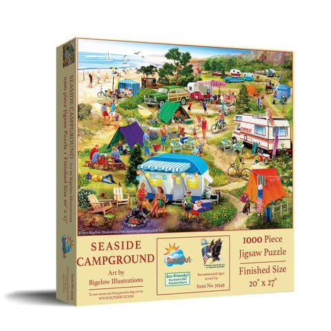 Seaside Campground 1000 piece Jigsaw Puzzle for Adults