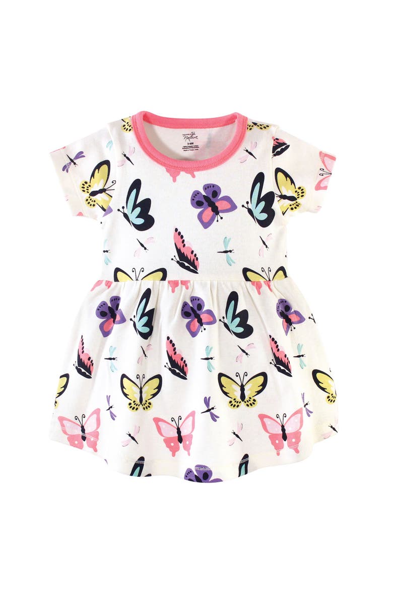Organic Cotton Dresses Featuring Both Short and Long Sleeves, Alternate, color, Butterflies and Dragonflies