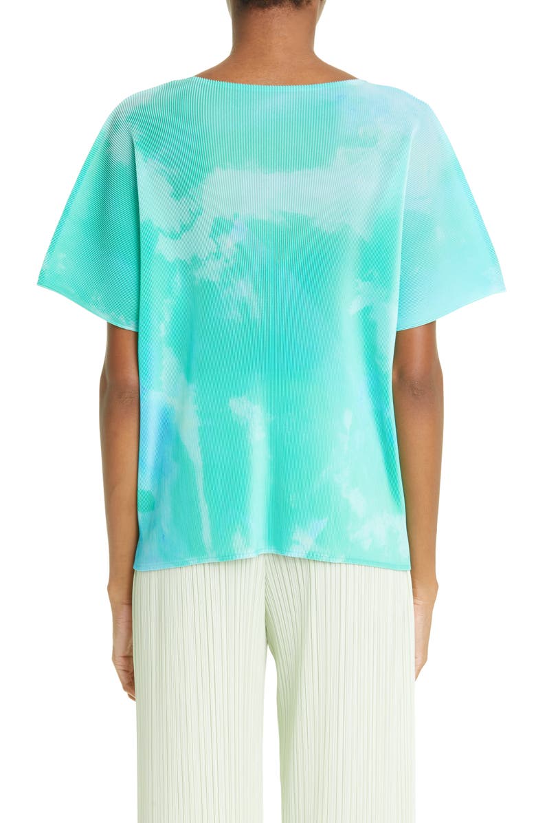 Pleats Please Issey Miyake Shore Mist Pleated Top, Alternate, color, 
