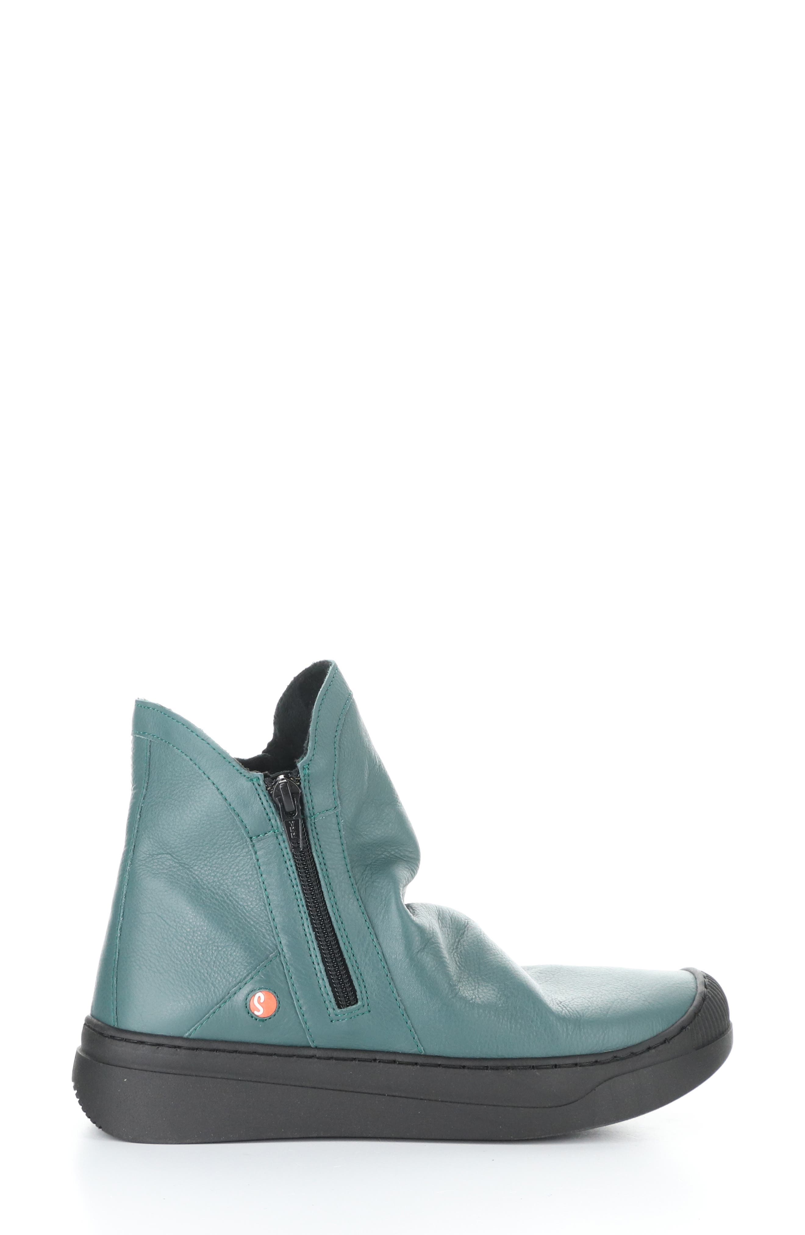 Softinos by Fly London Abil Platform Wedge Bootie, Alternate, color, Teal Smooth Leather