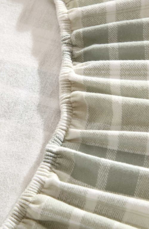 Laura Ashley Mulholland Plaid Cotton Flannel Sheet Set In Neutral