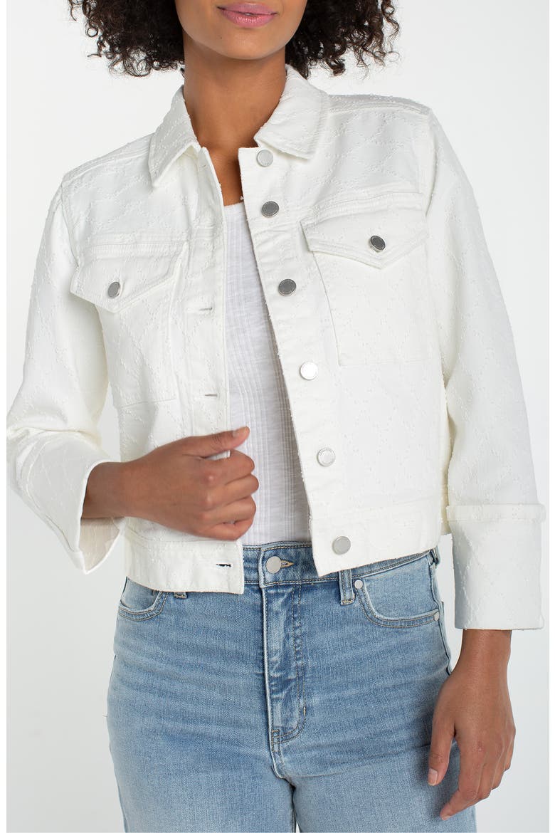 Diamond Jacquard Denin Jacket, Main, color, WHITE DIAMOND