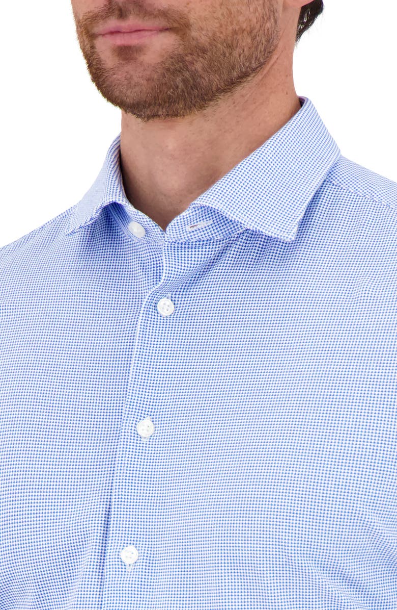 Victor Emmanuel Modern Fit Houndstooth Print Comfort Stretch Knit Dress Shirt, Alternate, color, 
