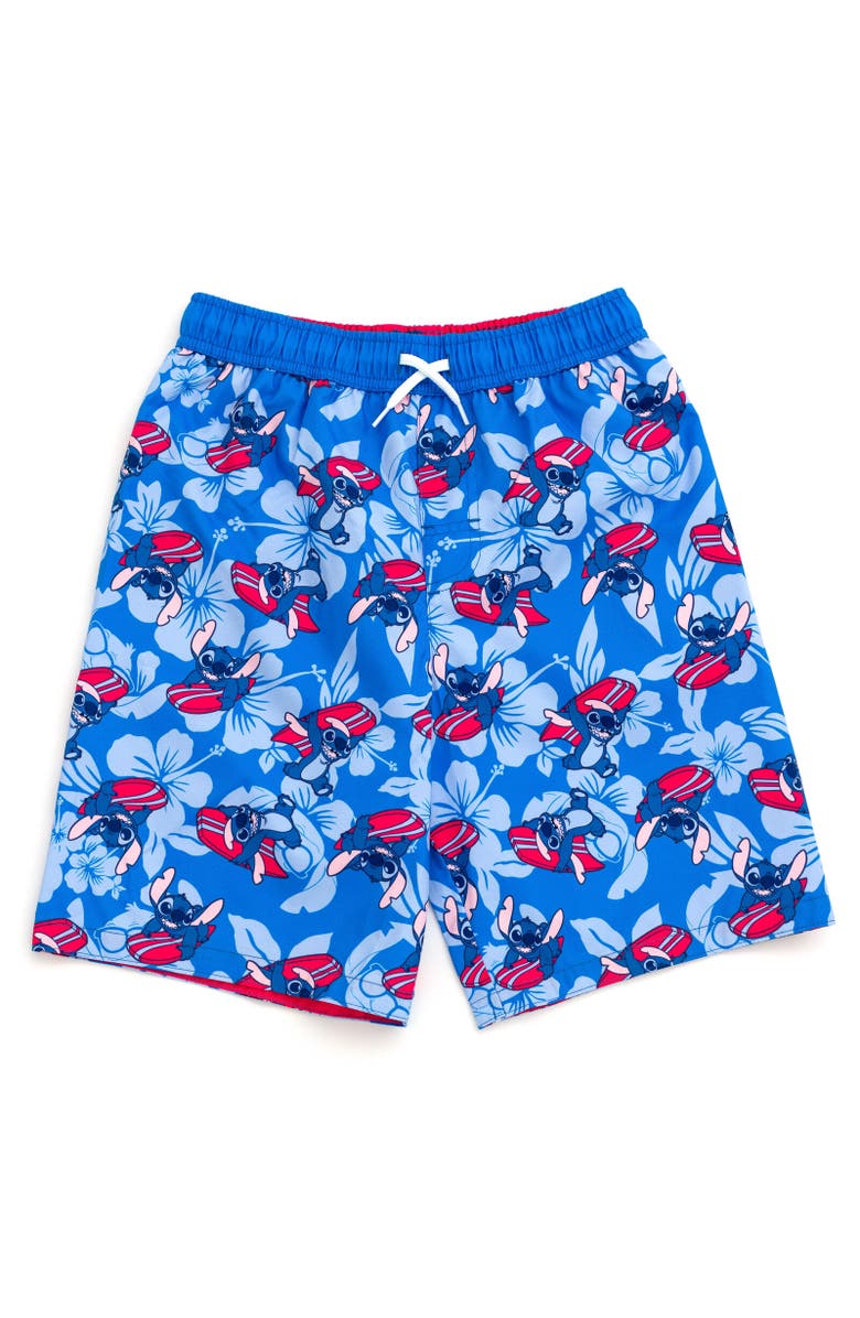 Disney Lilo & Stitch Swim Trunks, Main, color, Blue