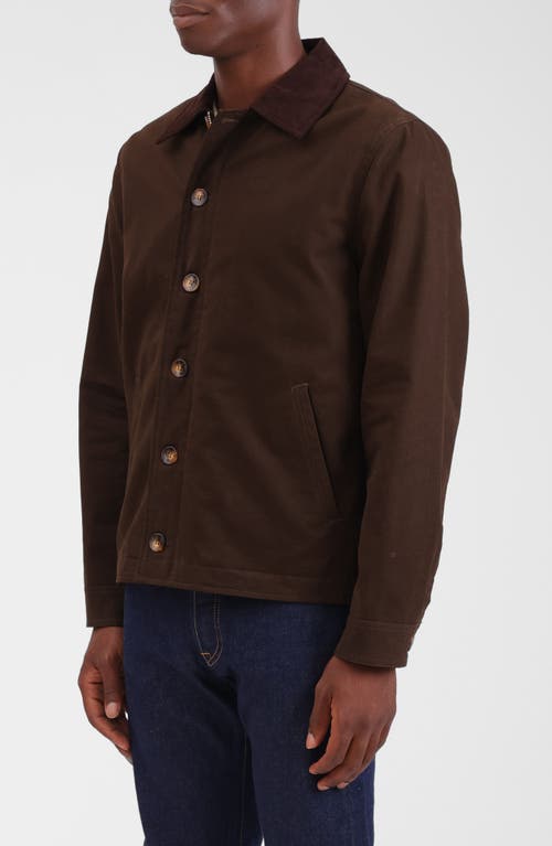 Bagatelle Classic Cotton Work Jacket In Brown
