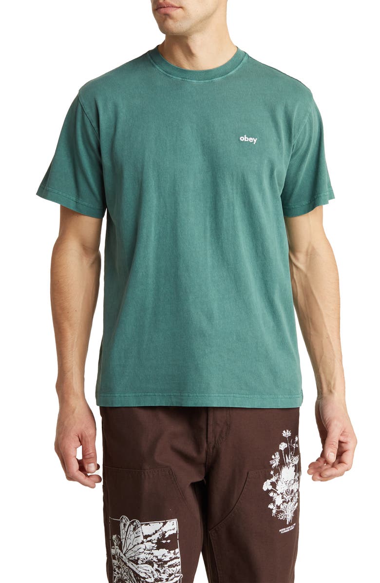 Obey Cotton Logo T-Shirt, Main, color,