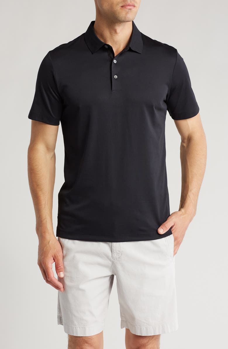 Theory Short Sleeve Polo, Main, color, Black