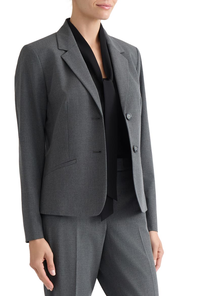 Washable Two-Button Blazer, Alternate, color, MODERN CHARCOAL