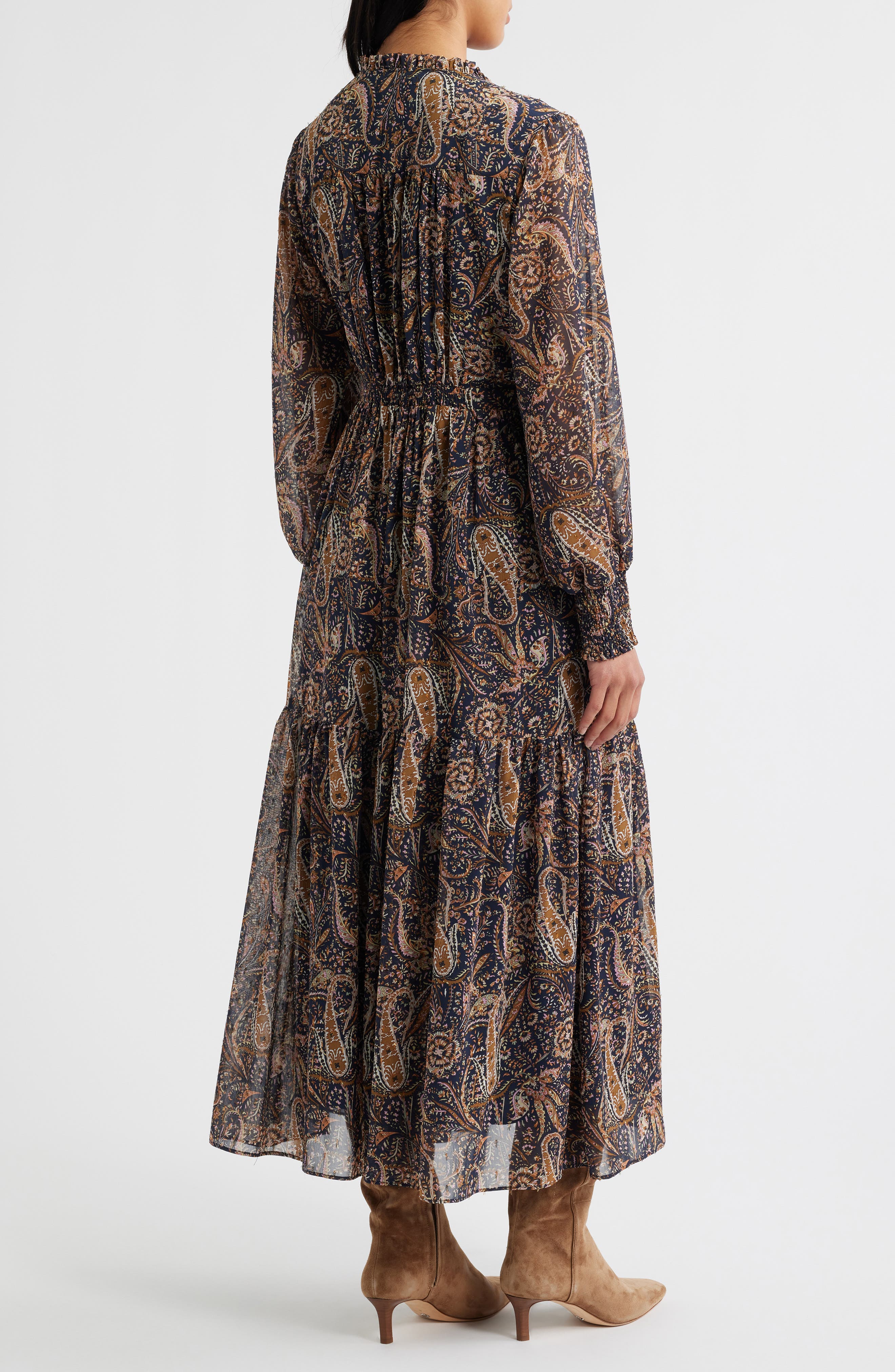 Boho Paisley Long Sleeve Maxi Dress - image 2