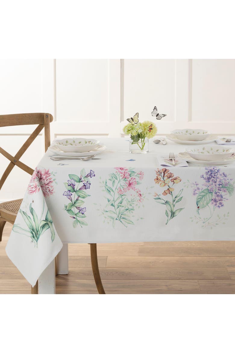 Butterfly Meadow Garden Tablecloth, Main, color, Multicolor