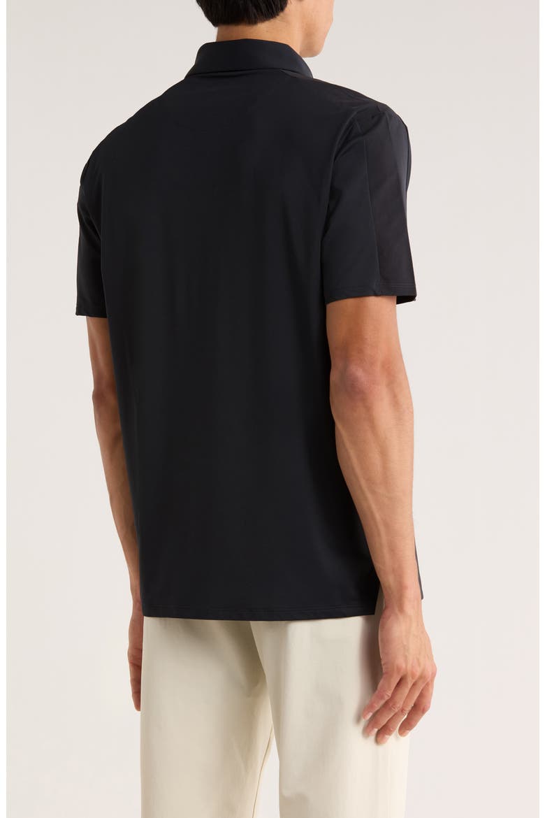 Premium Mixed Media Polo Shirt, Alternate, color, ANTHRACITE