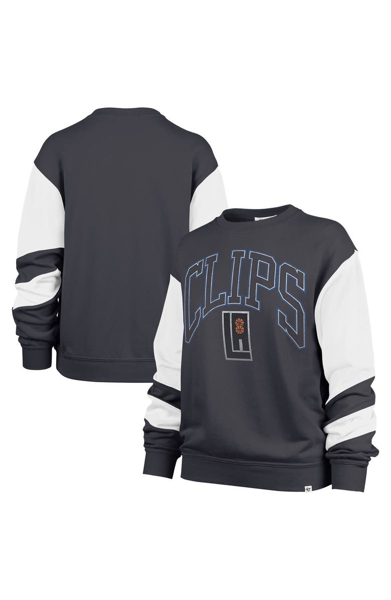 '47 Women's '47 Gray LA Clippers 2023/24 City Edition Nova Crew Sweatshirt, Main, color,