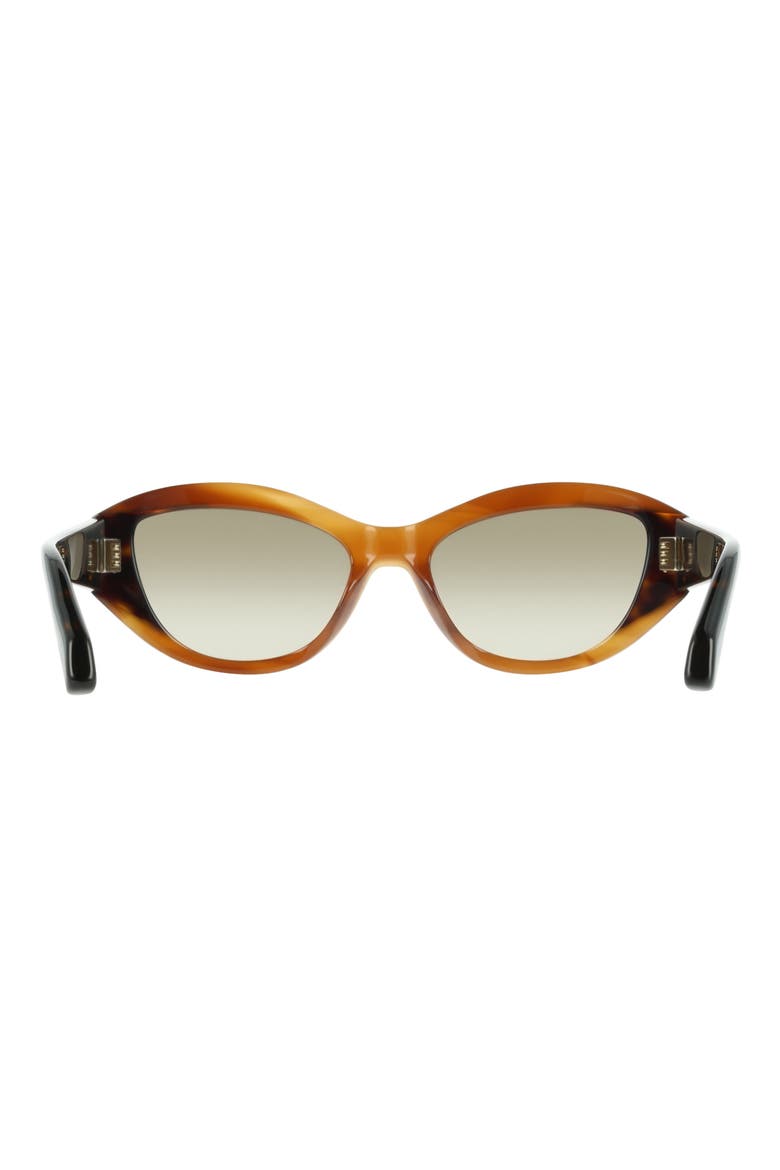 55mm Oval Sunglasses, Alternate, color, HONEY HORN/ DARK TORTOISE