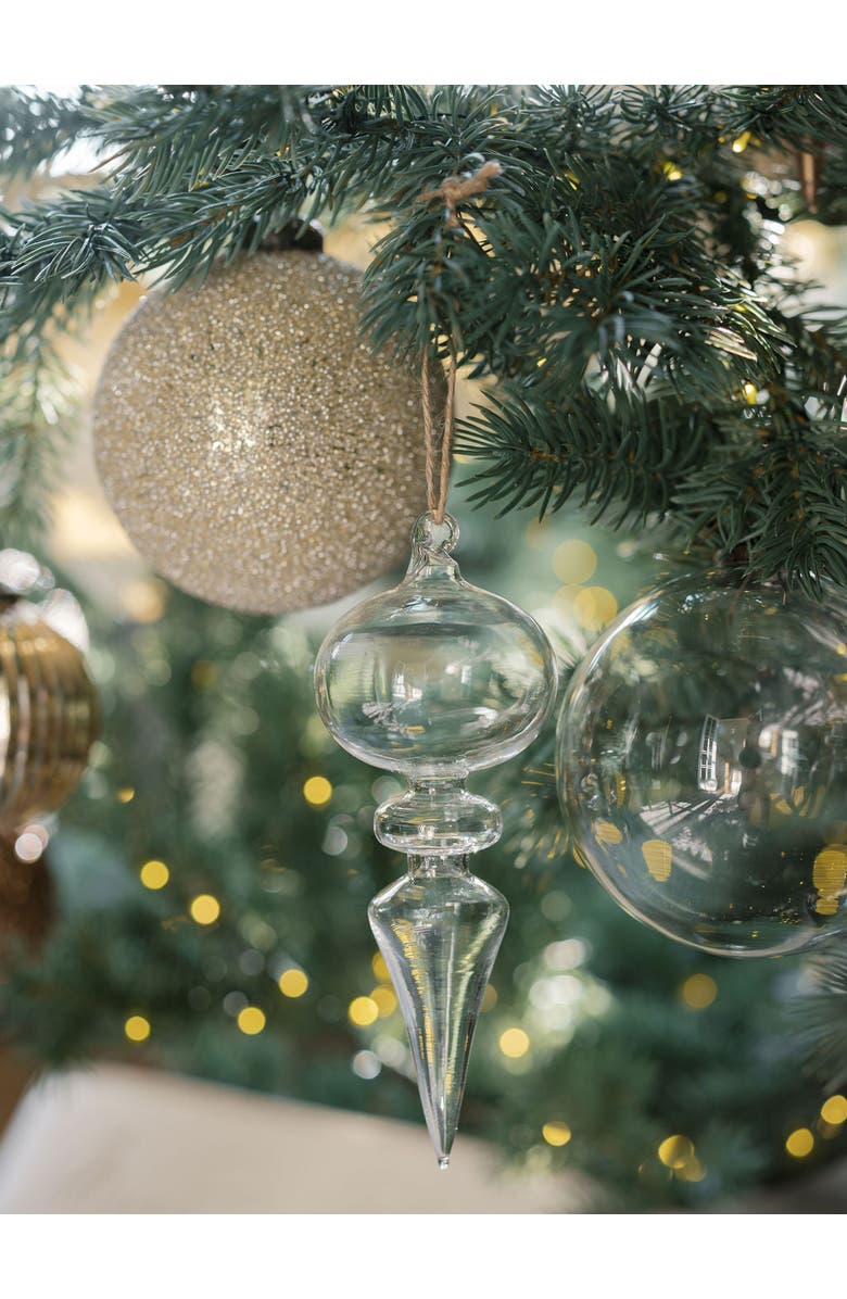 CG Hunter Assorted Neutral Palette Glass Finial Ornament, Alternate, color, Crème