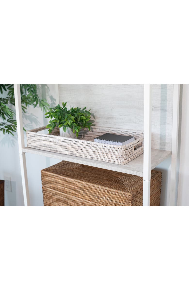 Artifacts Trading Company<sup>™</sup> Artifacts Rattan Rectangular Tray with Rounded Corners, Alternate, color, White Wash