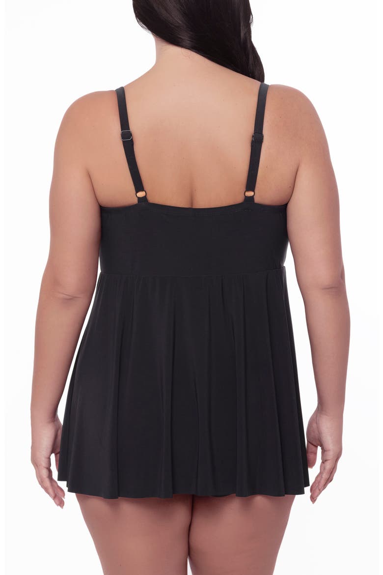 Adora Skirted Underwire One-Piece Swimsuit, Alternate, color, BLACK