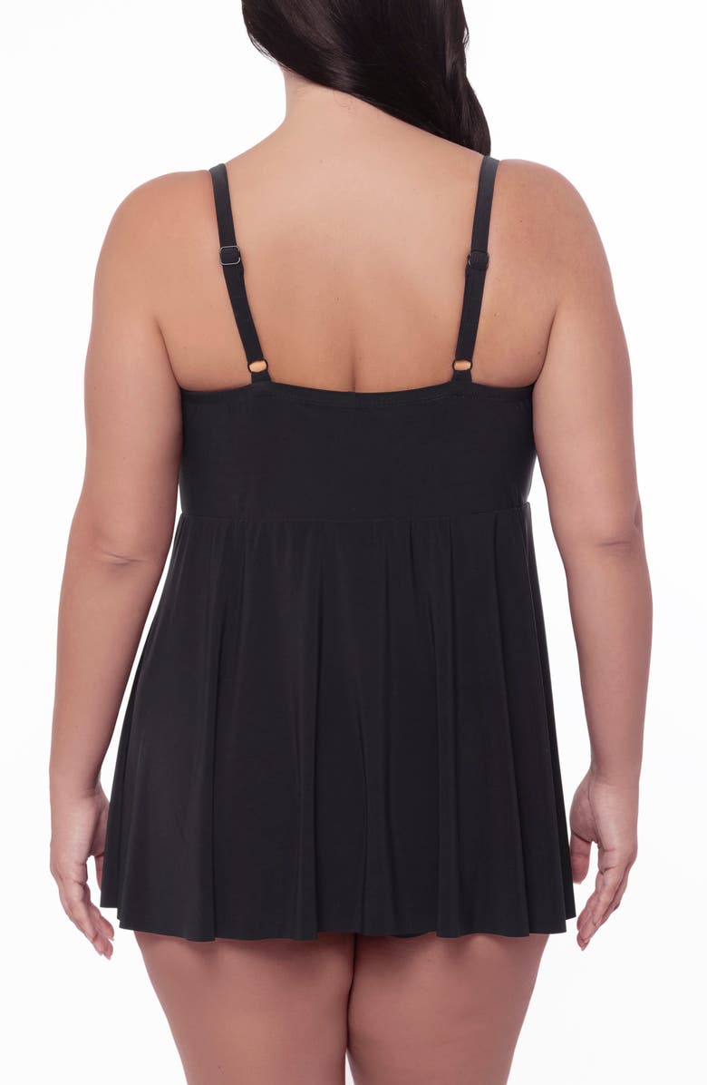 Miraclesuit<sup>®</sup> Adora Skirted Underwire One-Piece Swimsuit, Alternate, color, Black
