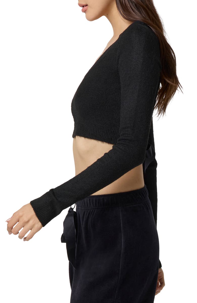 Florence by Mills Tie Back Bow Pullover, Alternate, color, Black