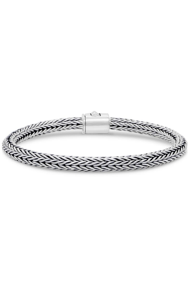DEVATA Foxtail Round 5mm Chain Bracelet in Sterling Silver, Alternate, color, Silver