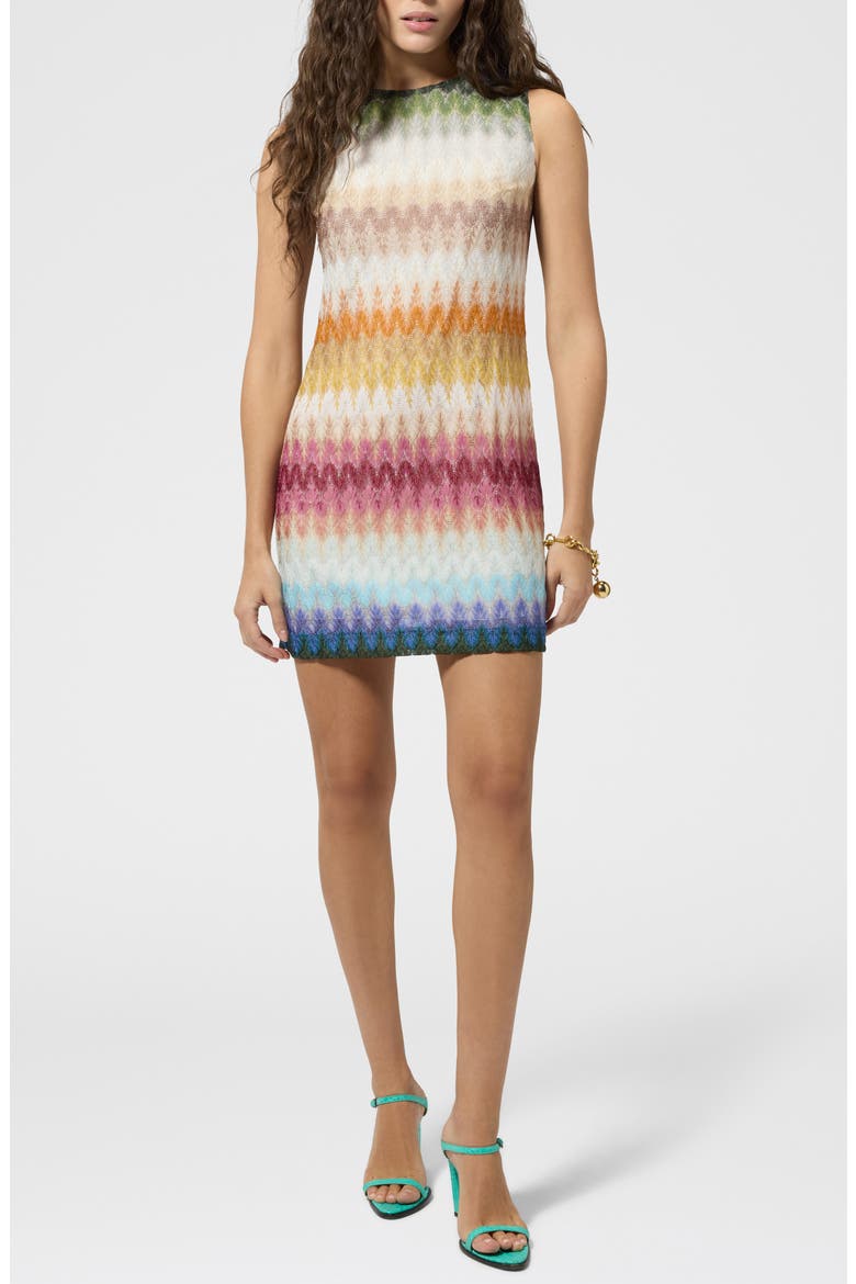 Dégradé Raschel Knit Minidress, Main, color, SMSPT-MULTICOLOR