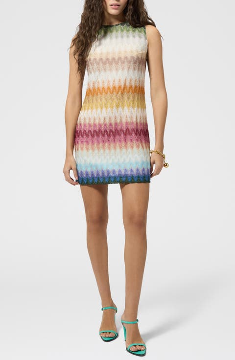 Dégradé Raschel Knit Minidress
