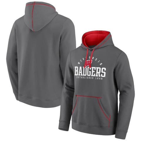 Men's Fanatics Gray Wisconsin Badgers Toppler Fleece Pullover Hoodie