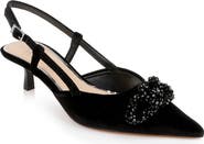 Jewel Badgley Mischka Tabitha Slingback Kitten Heel Pump