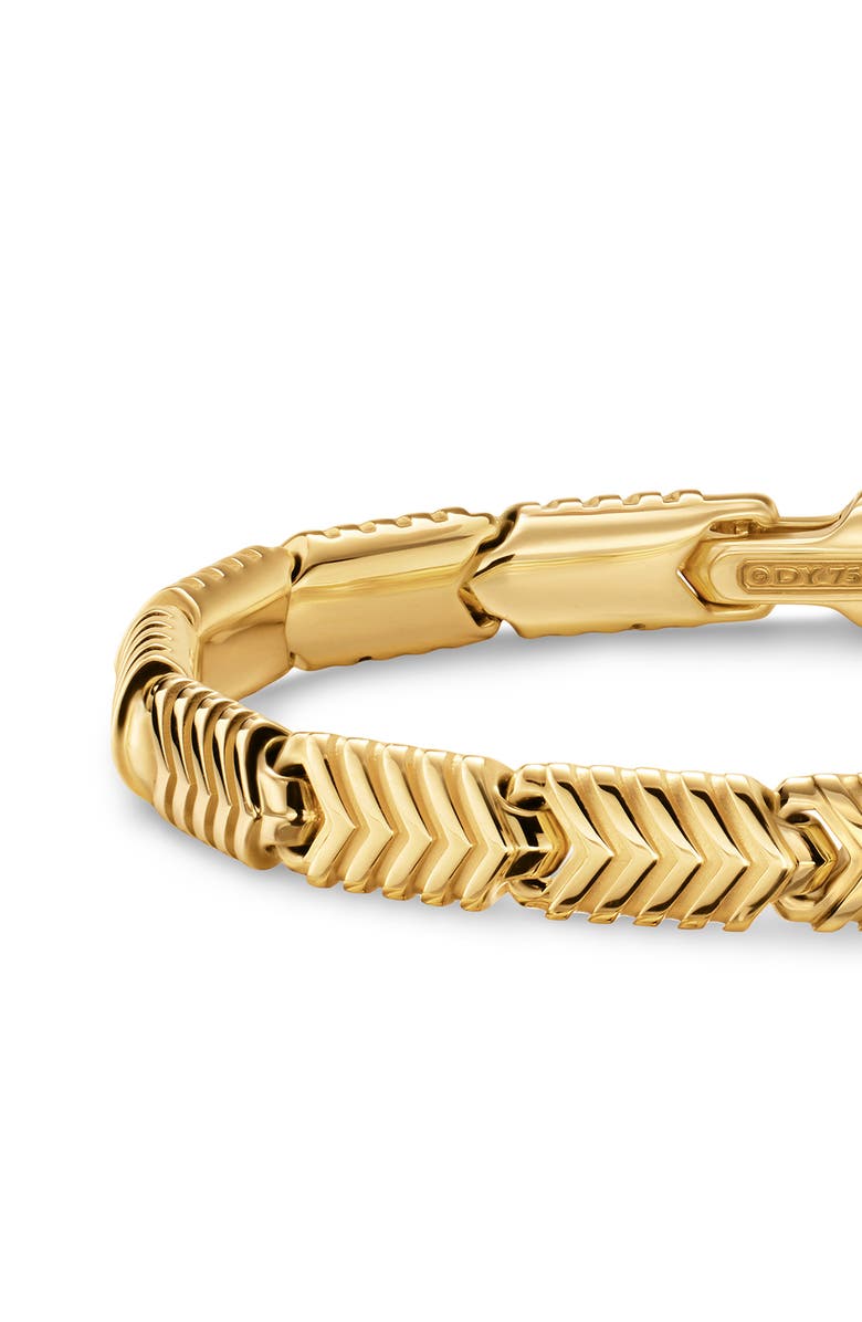 David Yurman Chevron Link Bracelet in 18K Yellow Gold, Alternate, color, Gold