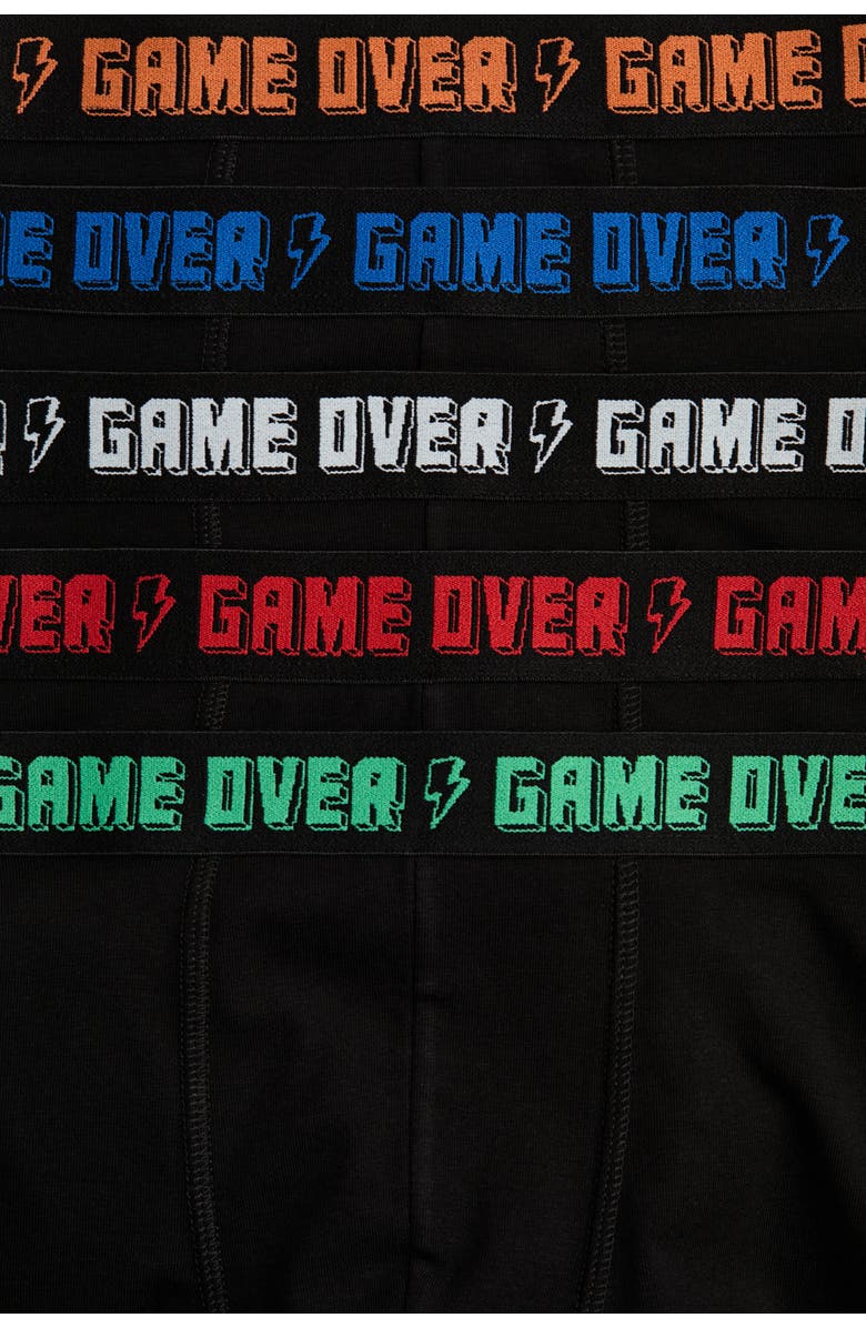 H&M 5-pack Trunks, Alternate, color, Black/Game Over
