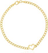The Lovery Fine Jewelry Curb Heart Bracelet
