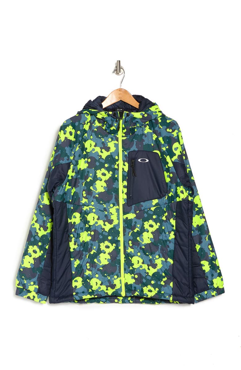 Oakley Enhance Patterned Insulated Hooded Jacket, Alternate, color, 