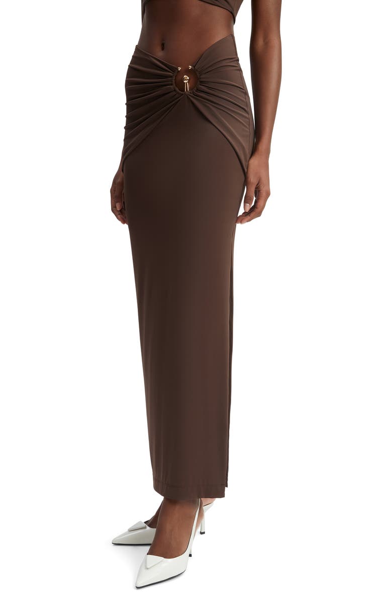 Bardot Neve Cuotut Maxi Skirt, Alternate, color, Chocolate