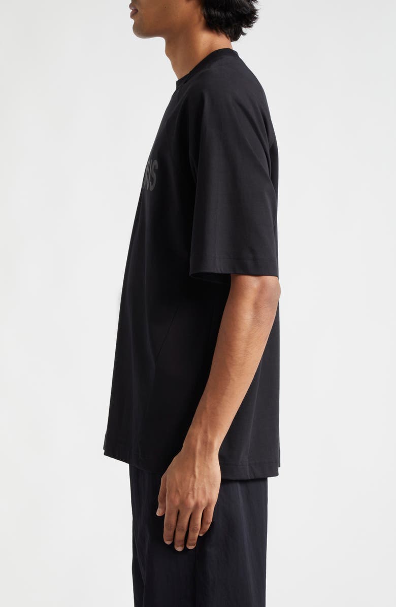 Jacquemus Le Typo Cotton Logo Graphic T-Shirt, Alternate, color, Black