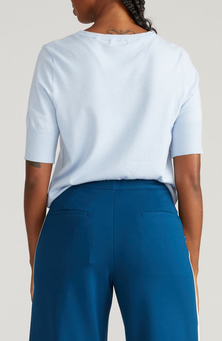 Universal Standard Rosie Short Sleeve Sweater, Alternate, color, Silver Blue