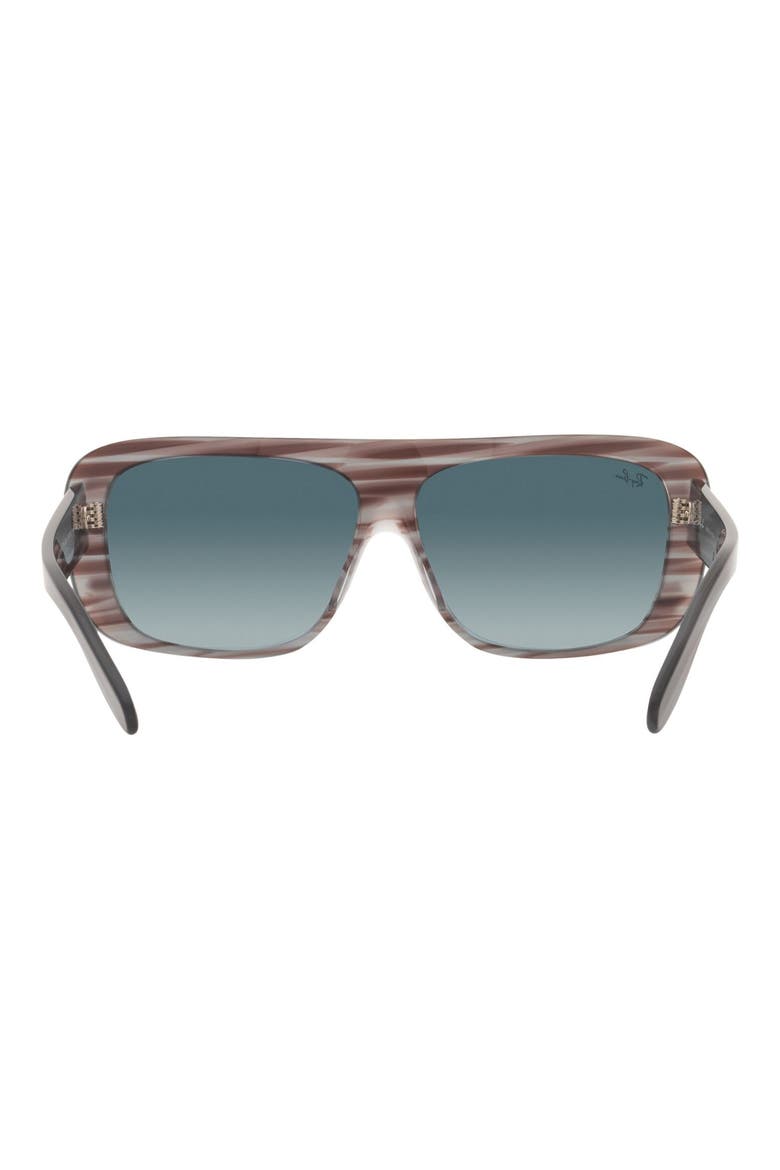 61mm Pillow Blair Evolution Shield Sunglasses, Alternate, color, STRIPED GREY / BLUE GREY