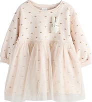 NEXT Kids' Floral Mesh Bunny Sweater Dress