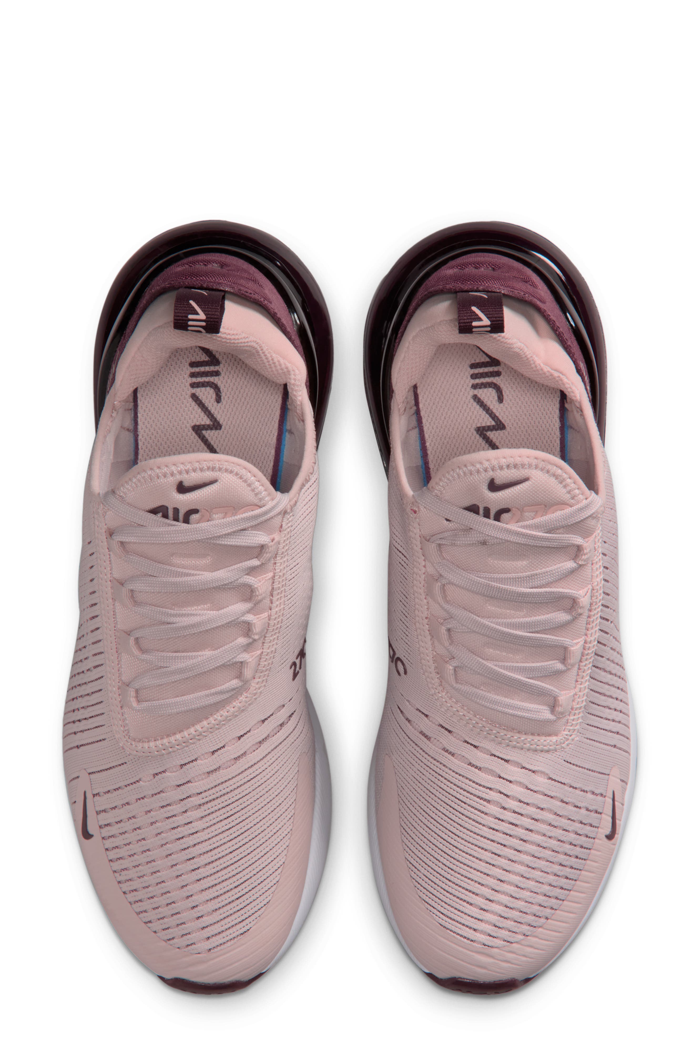 Nike Air Max 270 Sneaker, Alternate, color, Clay Red/ Burgundy Crush