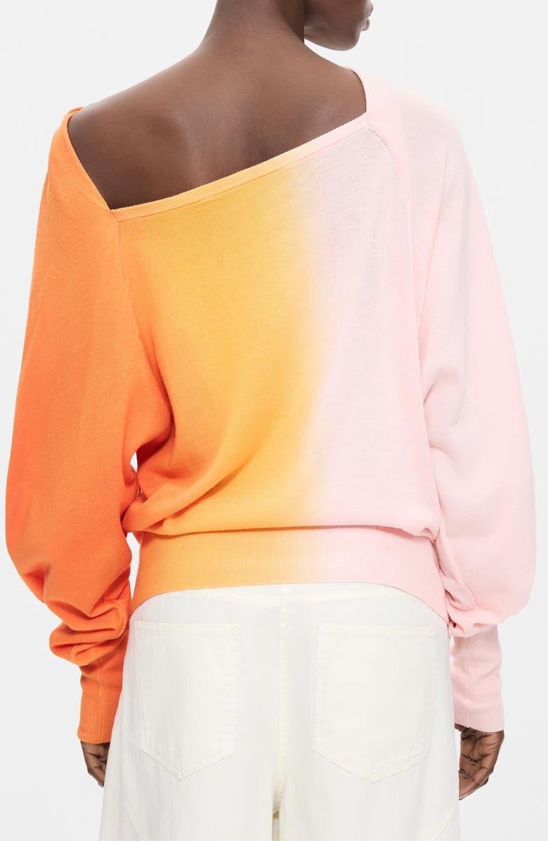 Desigual Gradient Effect Knit Sweater, Alternate, color, Orange