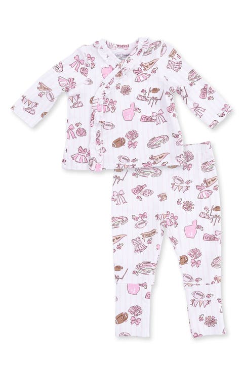 Football Cheer Nursery Kimono & Pants Set