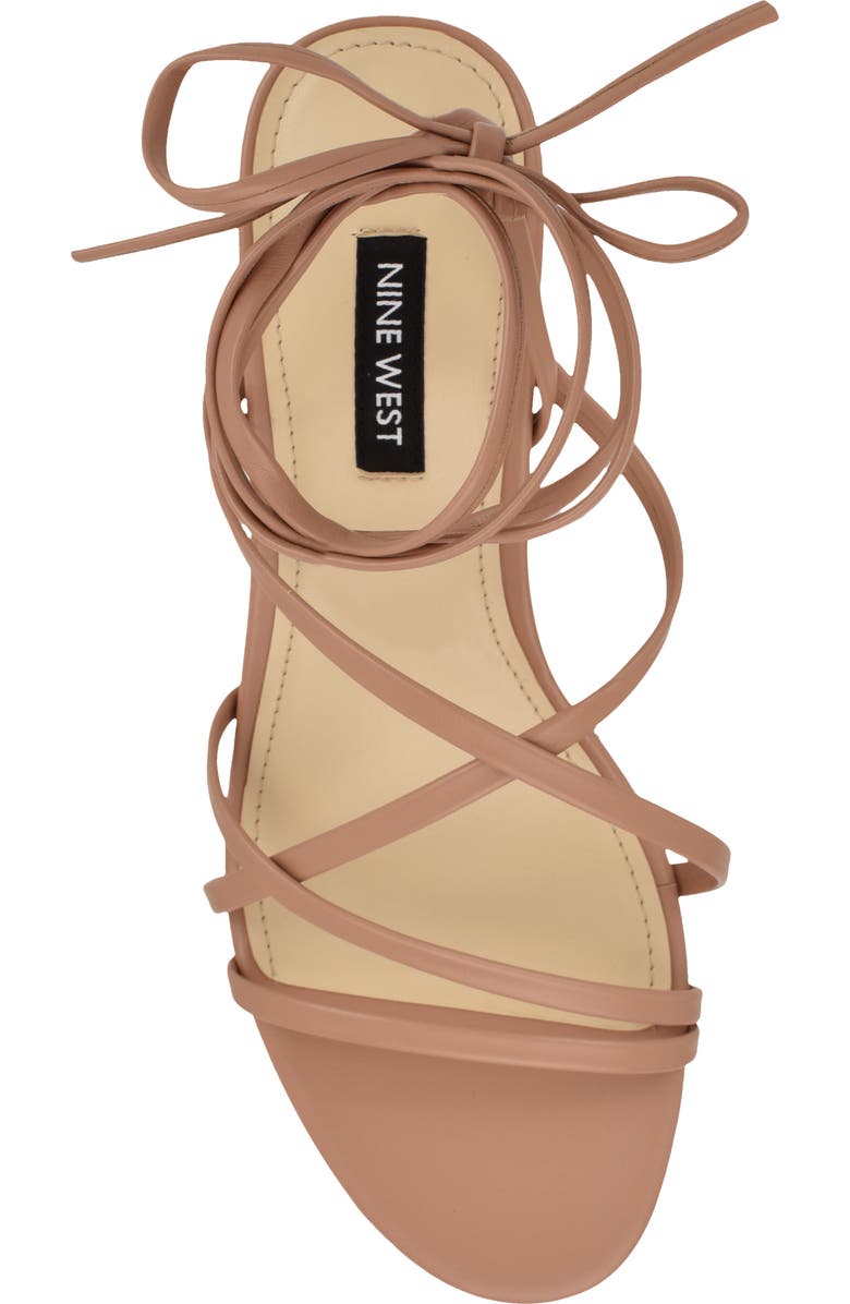 Nine West Aloud Ankle Wrap Sandal, Alternate, color, Light Natural