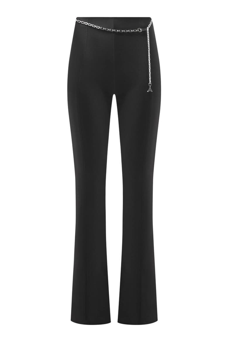 Fit and Flare Leggings with Chain, Alternate, color, Black