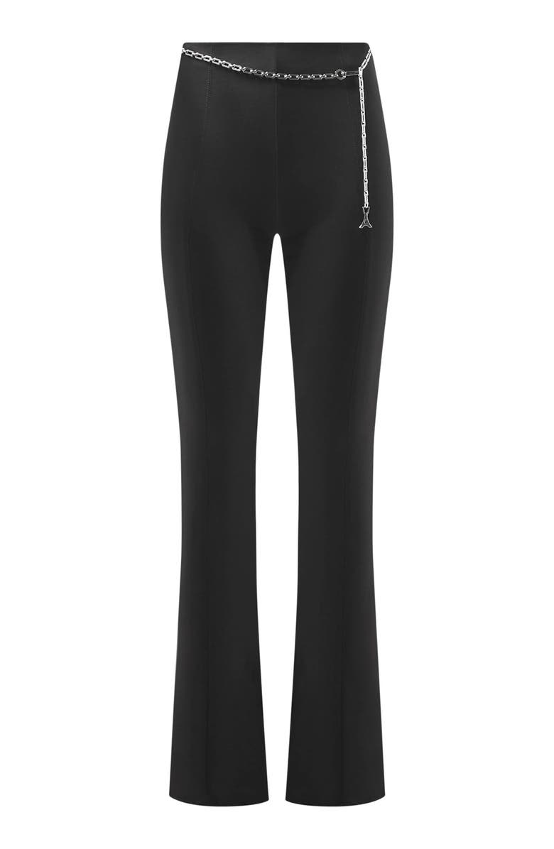 Manière De Voir Fit and Flare Leggings with Chain, Alternate, color, Black