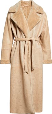 Eleventy Genuine Merino Shearling Longline Coat