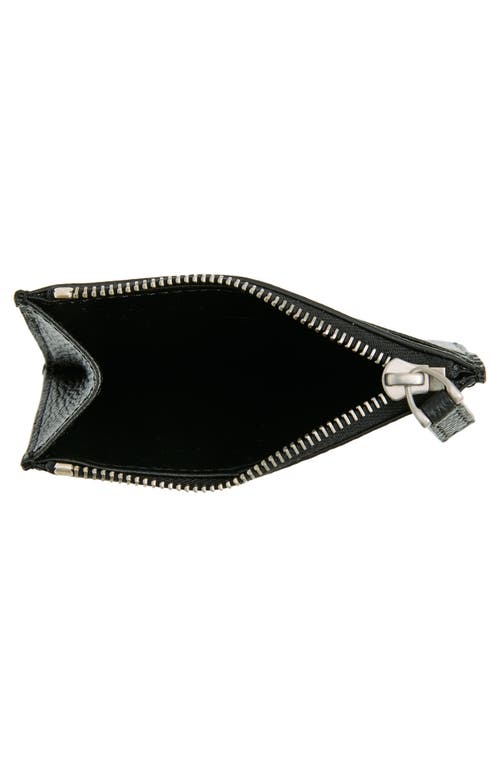 Valentino Garavani Vlogo Leather Card Case In Black
