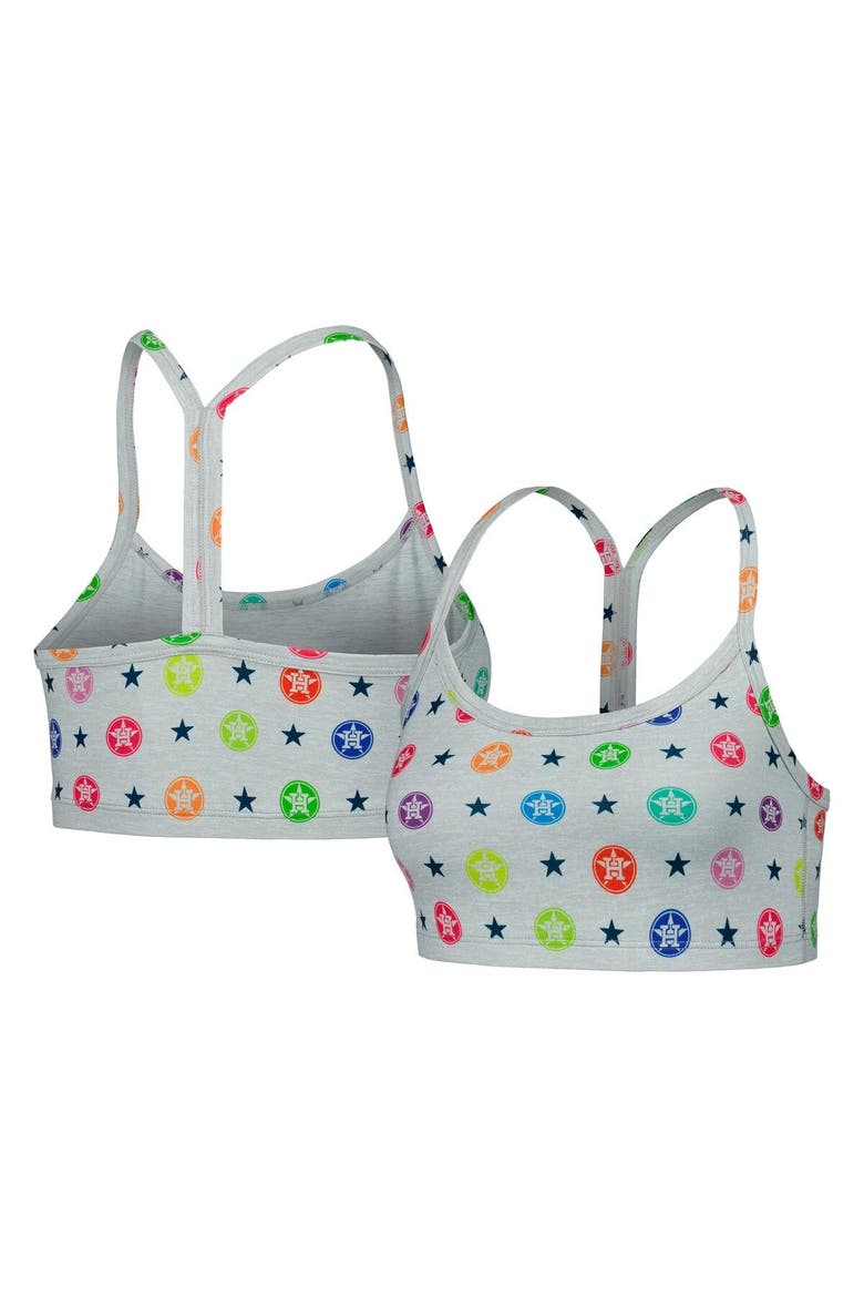 Women's Terez Gray Houston Astros TLC Rainbow Bra, Main, color, Gray