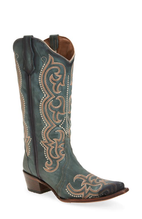 Circle G Knee High Western Boot In Green