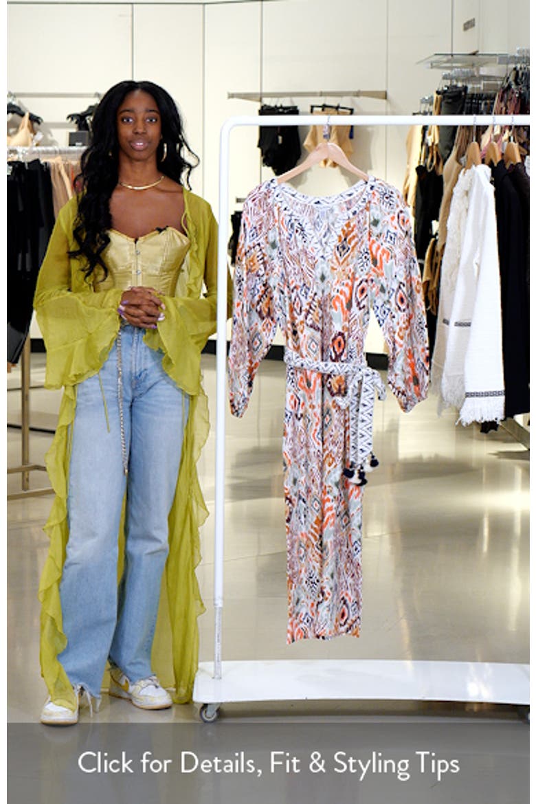 Vista Cove Print Long Sleeve Midi Dress video