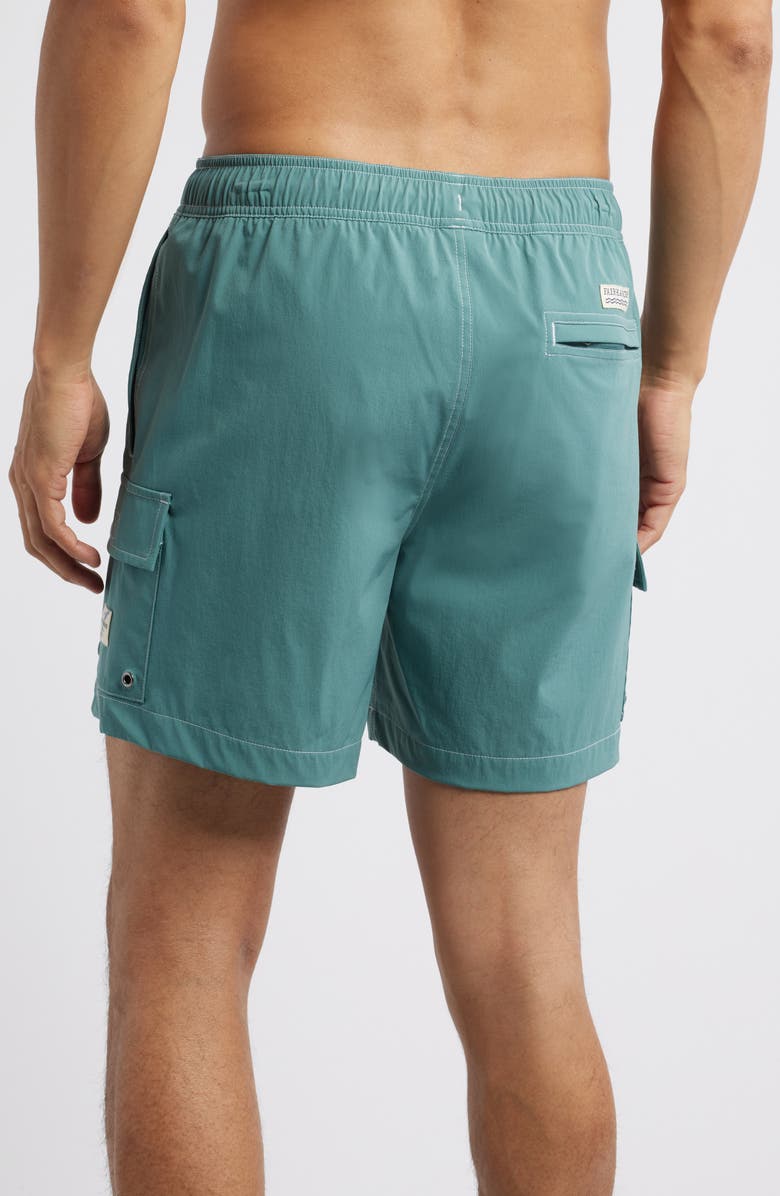 Fair Harbor Breaker Water Repellent Swim Trunks, Alternate, color, Seapine