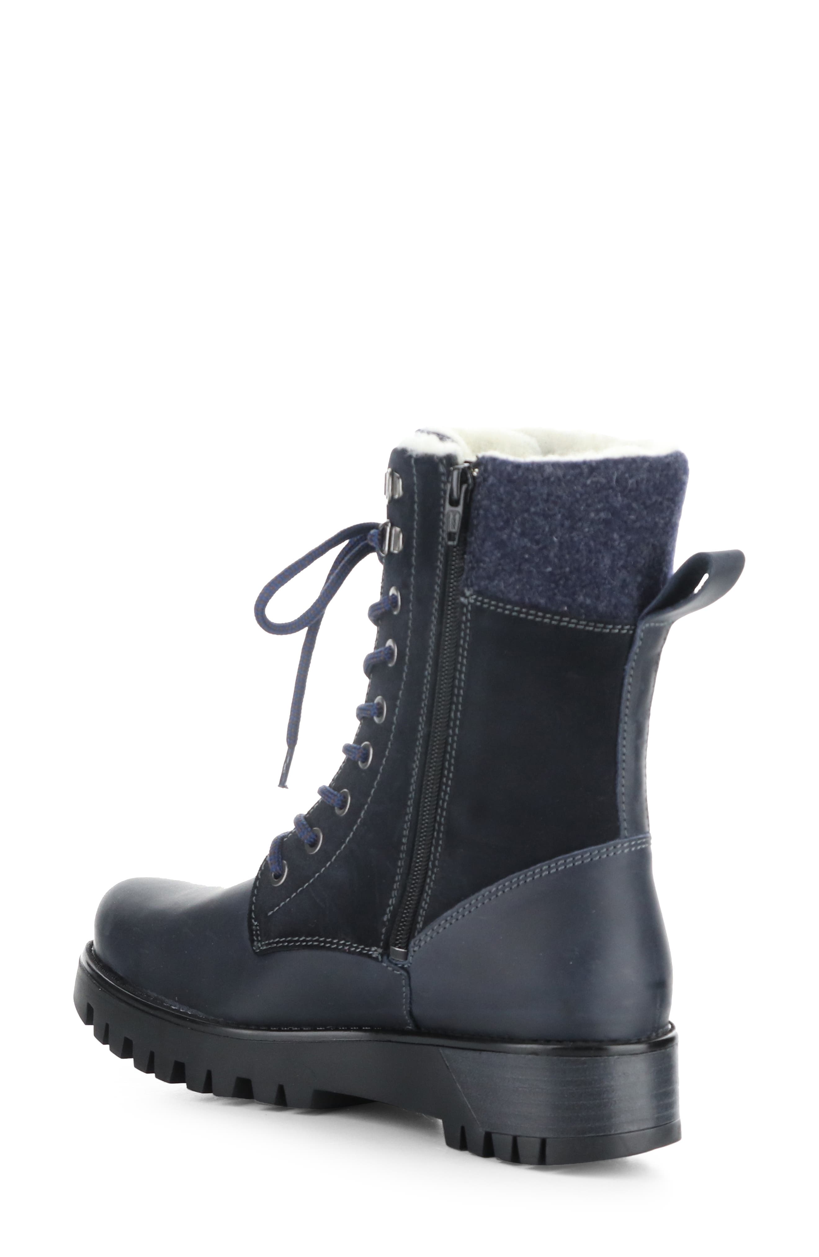 Genus Prima Waterproof Platform Bootie, Alternate, color, NAVY SADDLE/SUEDE/TW