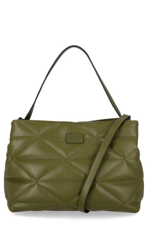 Jeri Quilted Faux Leather Shopper Bag